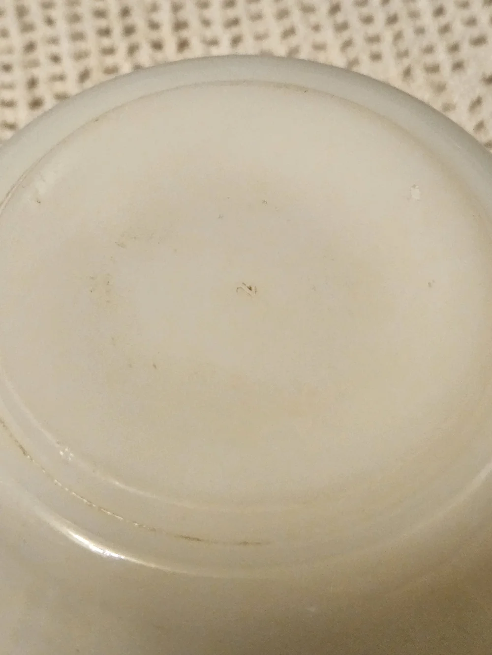 Vintage Royal China Currier & Ives Milk Glass Soup Bowl